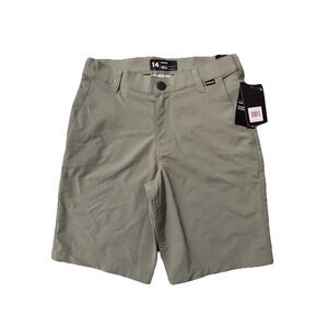 Hurley Hybrid Shorts Boys 14 Regular Fit Sage Green H2O Dry Lightweight Pockets